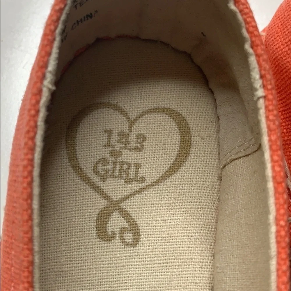 143 Girl Orange Espadrille With Pineapple -Sz 6. ESP0859
